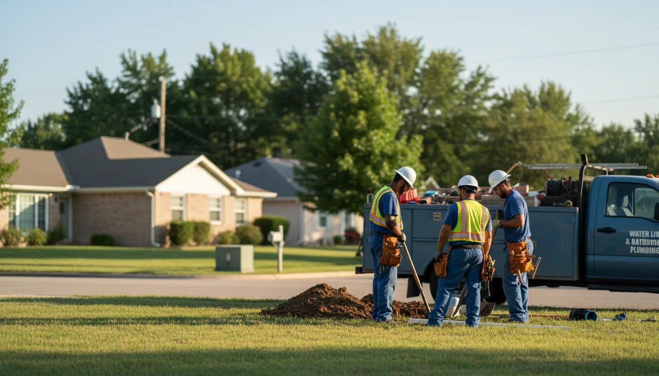Residential water line and bathroom plumbing service in Winnebago, NE